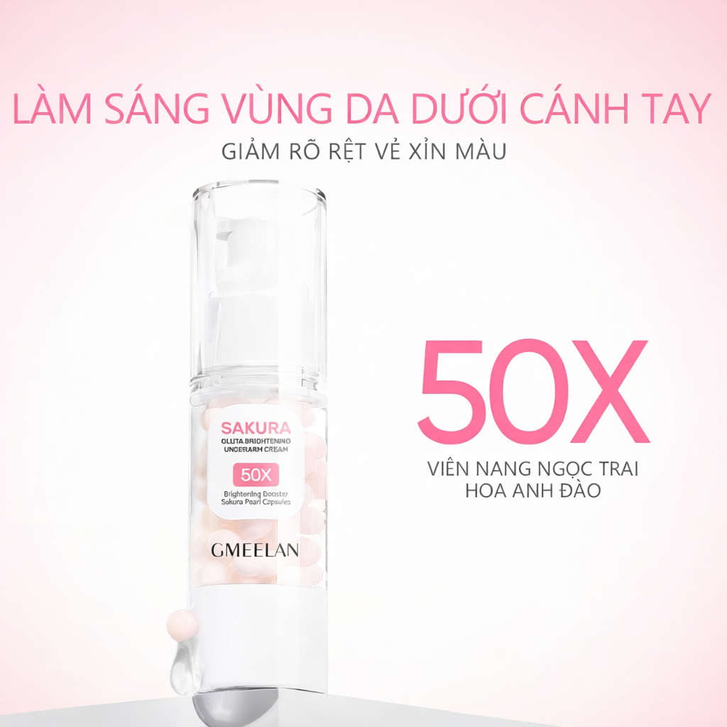 GMEELAN Body Trắng Da Sakura Cream 30g Kem Hỗ Trợ Trị Thâm Nách