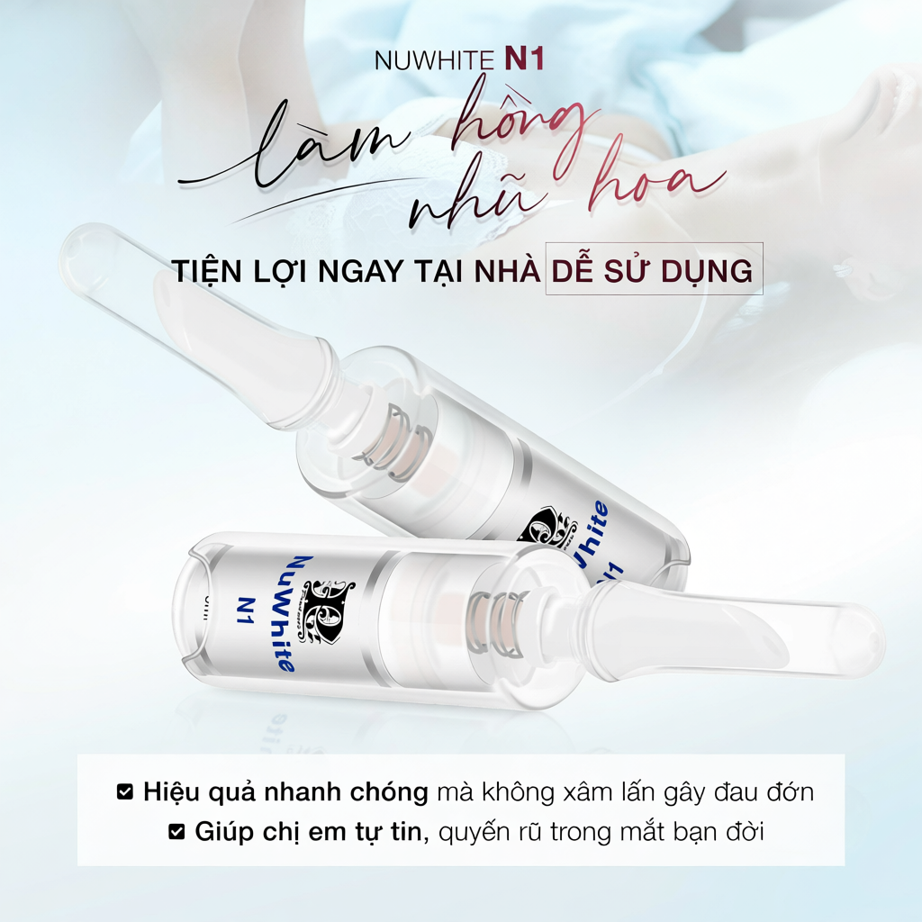 Kem Nuwhite Mibiti Prudente hồng nhũ hoa N1, hồng vùng kín nuwhite V1,Khử thâm nách mông bẹn H6, hồn