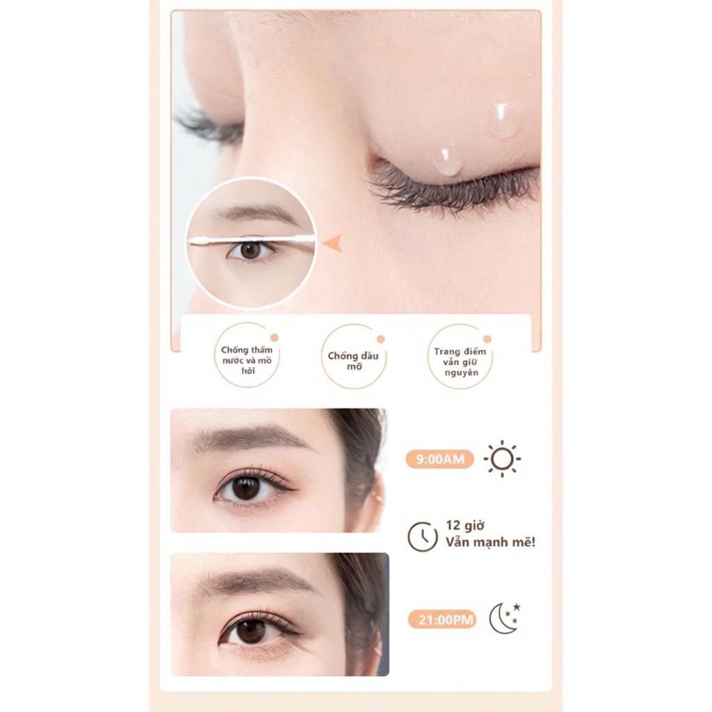 [Ukiss] Mascara lót Mascara Ukiss Chống Thấm Nước Không Lem Làm Lông Mi Dài Tự Nhiên