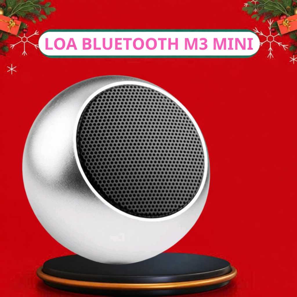 Loa Bluetooth Kim Loại M3 Mini , Vỏ Kim Loại , Bass Trầm Ấm , Nhỏ Gọn Thích Hợp Di Chuyển