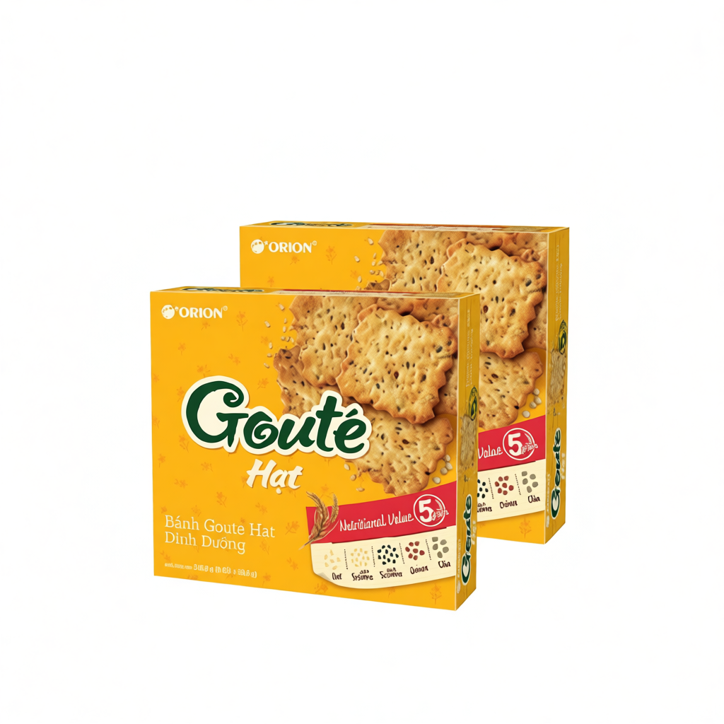 Combo 2 Hộp 8 gói Bánh Goute Hạt dinh dưỡng (316,8g/hộp)