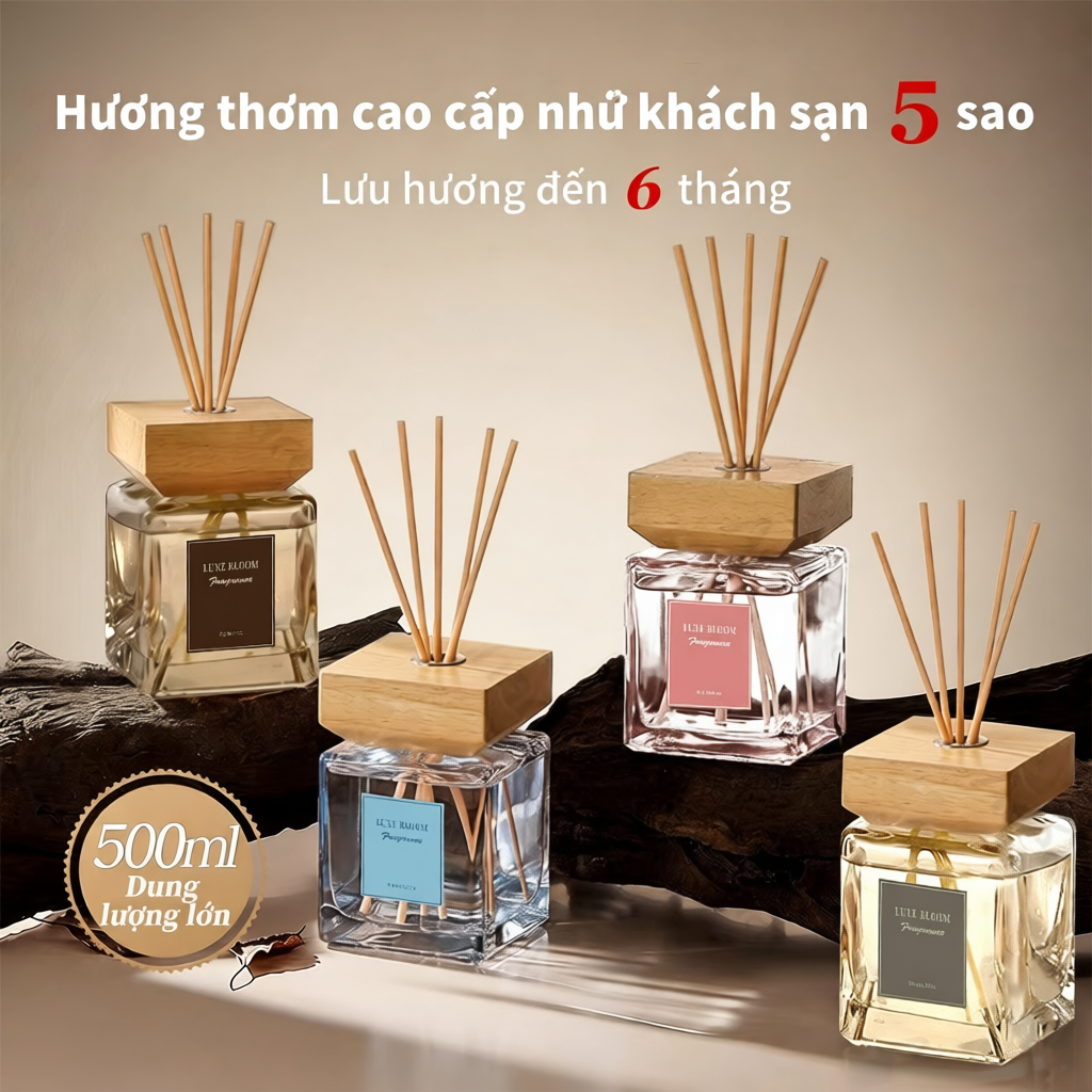 Máy khuếch tán tinh dầu tự động 500ml hương thơm tự nhiên lan tỏa
