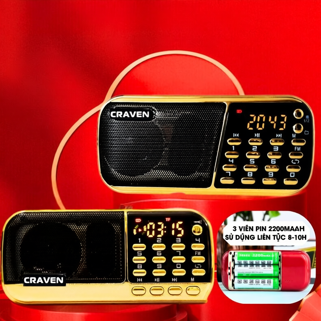 Loa tắm ngôn ngữ cho bé 853 3 pin - Loa Craven 853 3 Pin/ 836s 2 Pin - Loa craven chính hãng - Bảo H