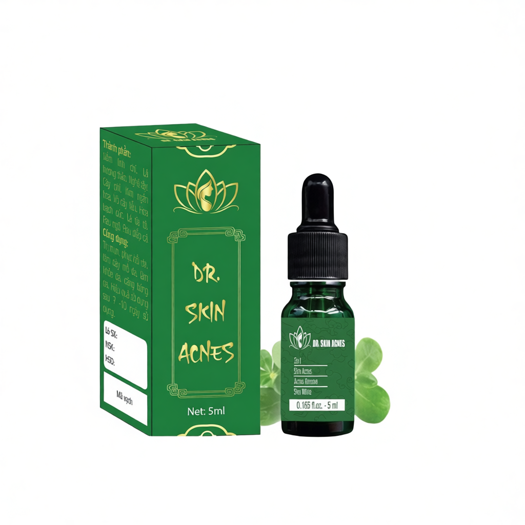 Dr Skinacnes 2 hộp serum sạch bay mụn mờ thâm sẹo thu nhỏ lỗ chân lông dưỡng da làm đẹp da sạch mụn