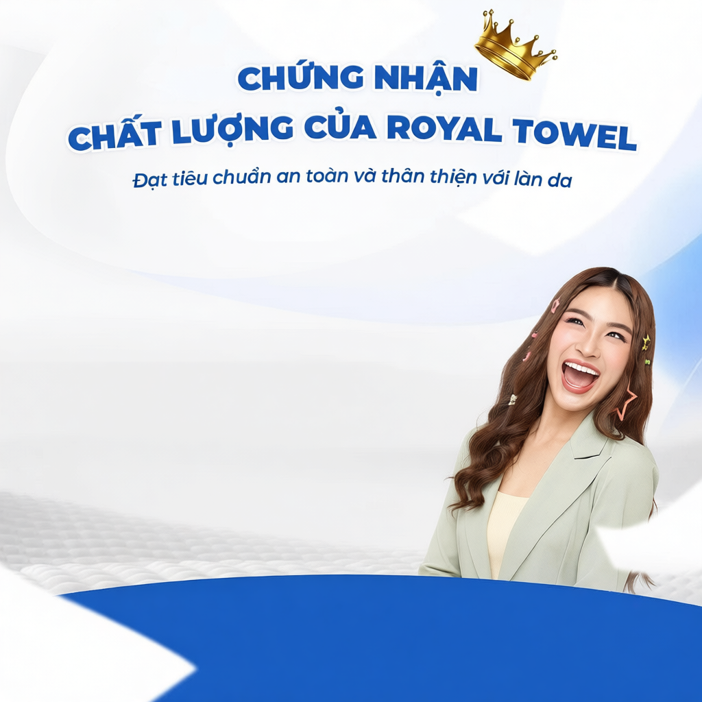Khăn Tắm, Gội Đầu, Lau Mặt ROYAL TOWEL 100% Cotton Mềm Mại, Thấm Hút, Kháng Khuẩn