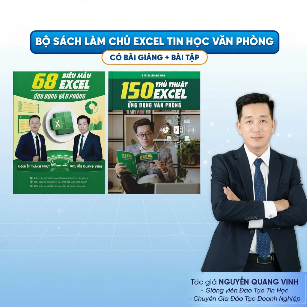 Combo 2 Sách 68 Biểu Mẫu Excel Và 150 Thủ Thuật Excel Bí Quyết Làm Chủ Excel Nâng Cao