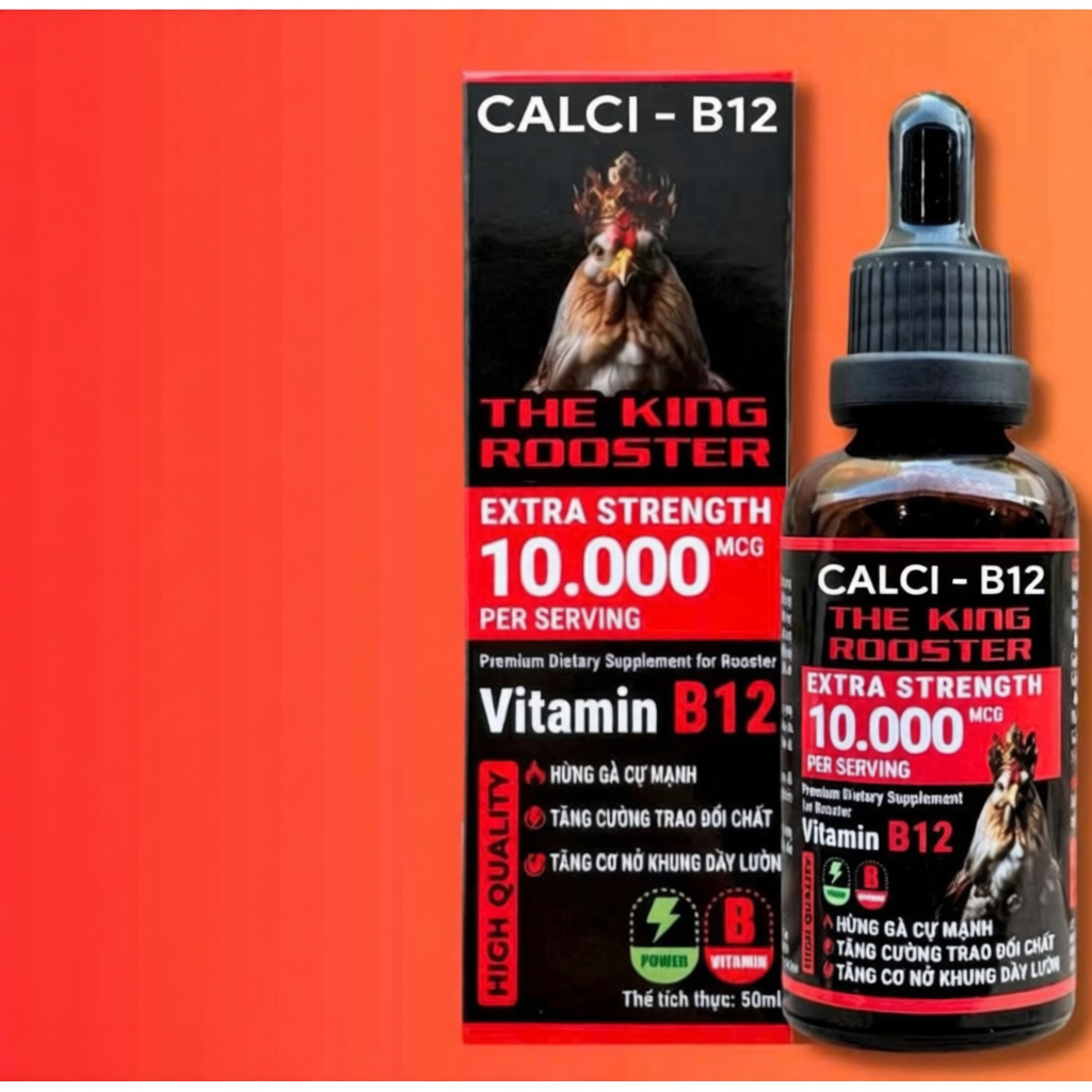 Dinh Dưỡng 100ml Vitamin B12 10000 Nâng Cấp Nhập Mỹ Mới Nuôi Gom Bo Cấp Tốc 7-10 Ngày Đá