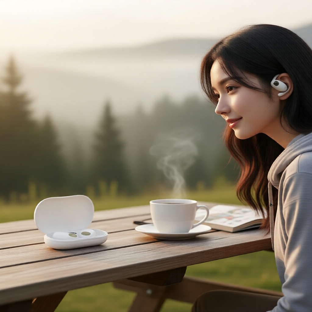 Tai nghe móc tai Bluetooth JS911, đèn báo pin số, âm thanh HiFi stereo, thời gian chơi dài, thiết kế