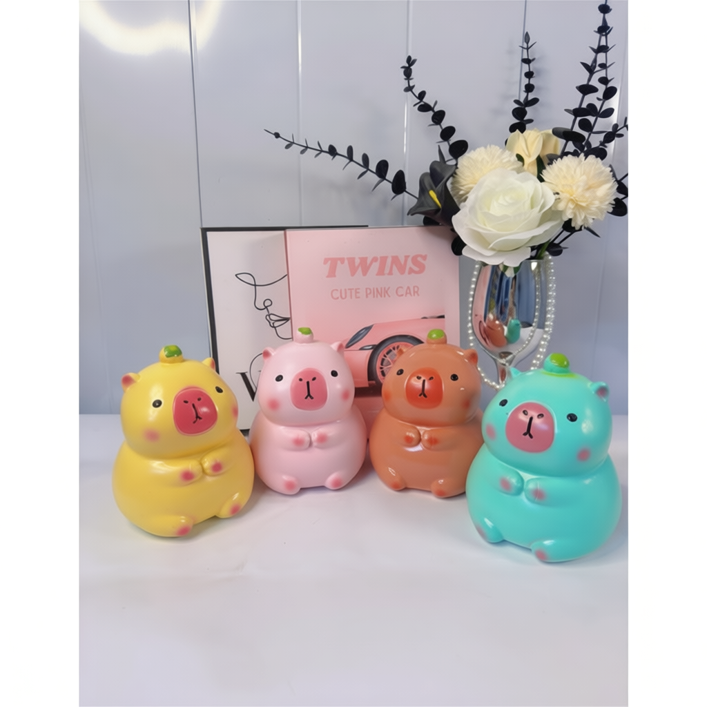 Heo đất Capybara size mini, heo đất tiết kiệm ống tiết kiệm tiền/ Heo Đất Su Su