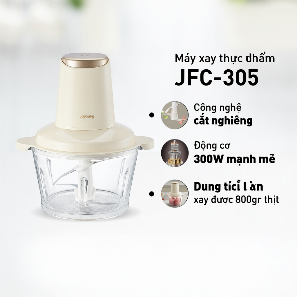 Máy xay thực phẩm đa năng Joyoung JFC-305 | Công suất 300W | Dung tích 1.8L