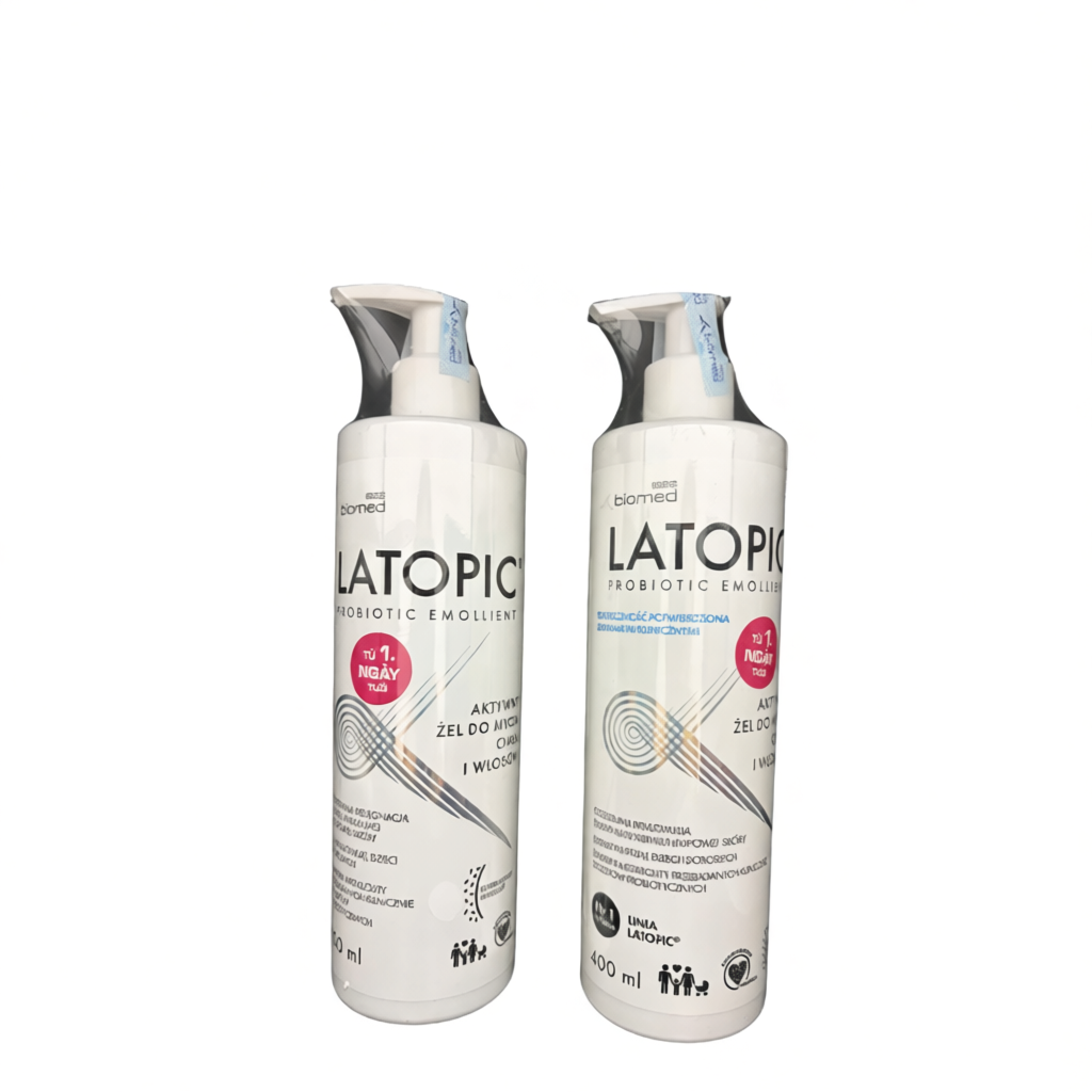 Gel tắm gội LATOPIC PROBIOTIC EMOLLIENT Active Body and Hair Wash Gel dành cho da nhạy cảm, da dị ứn