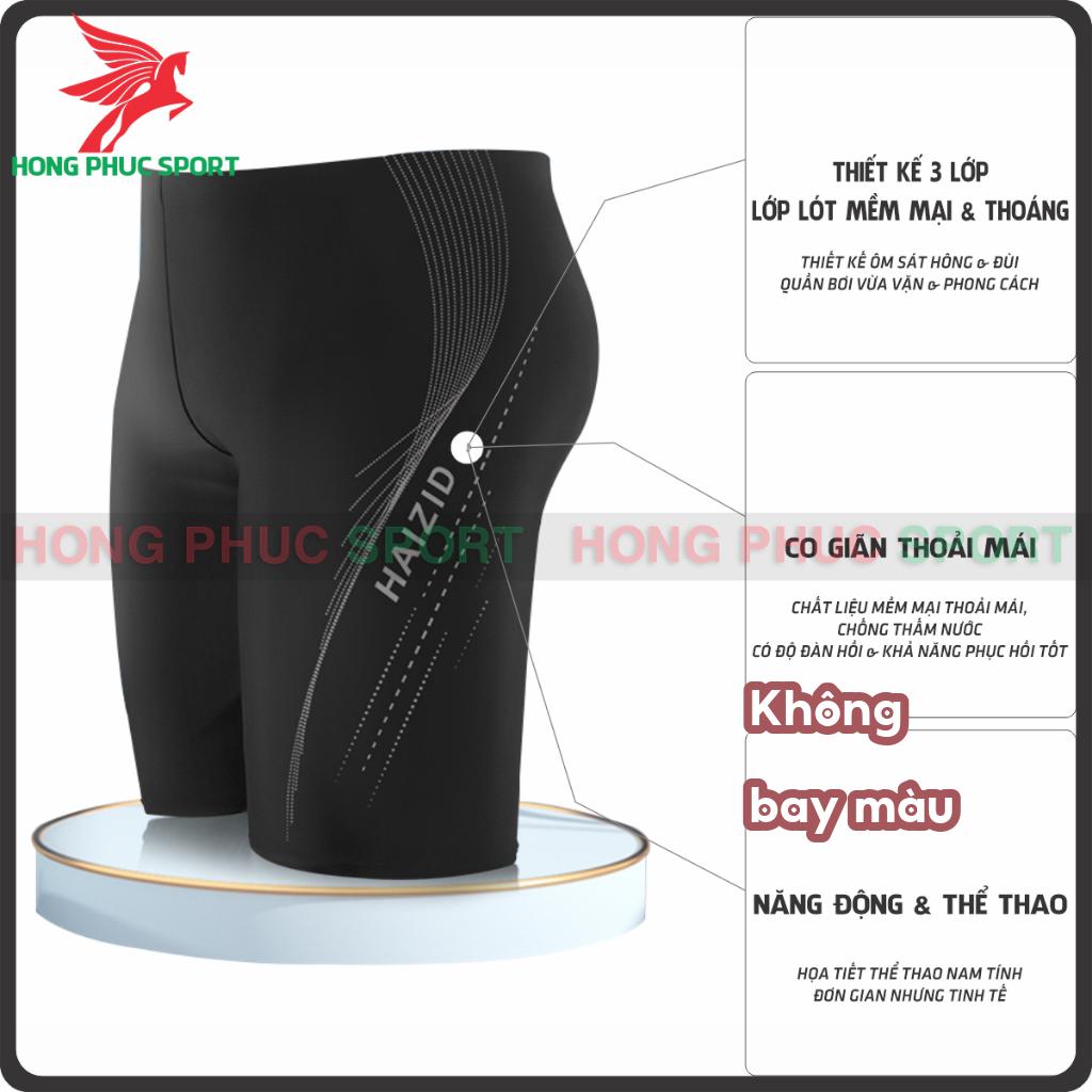 Quần Bơi Nam Dáng Lửng Chính Hãng HAIZID Co Giãn 4 Chiều Kháng Clo Thoáng Khí Không Thấm Nước Nhanh Khô