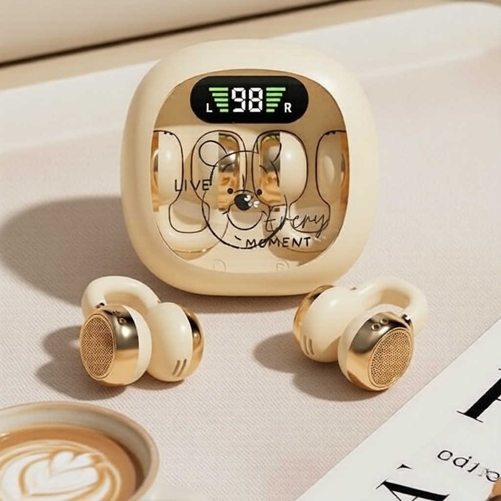 Tai nghe Bluetooth Disney X31 TWS kẹp tai, chống ồn chủ động, thiết kế Mickey Bear, nhẹ
