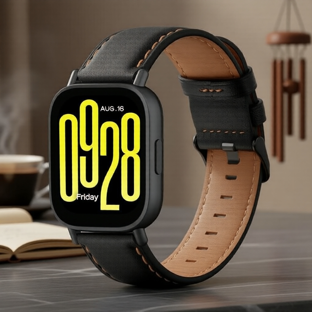 Dây da thật cho Redmi Watch 5 Lite, dây thay thế 20mm 22mm cho Xiaomi Mi Watch 5 Active