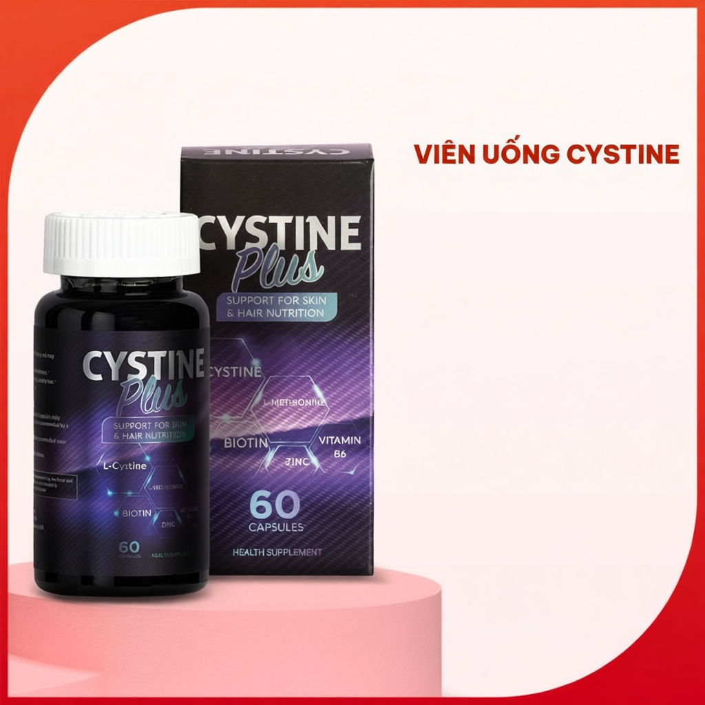 Cystine Plus 60 Viên - Viên Uống Giúp Giảm Mụn, Làm Đẹp Da, Giảm Rụng Tóc, Móng Chắc Khỏe