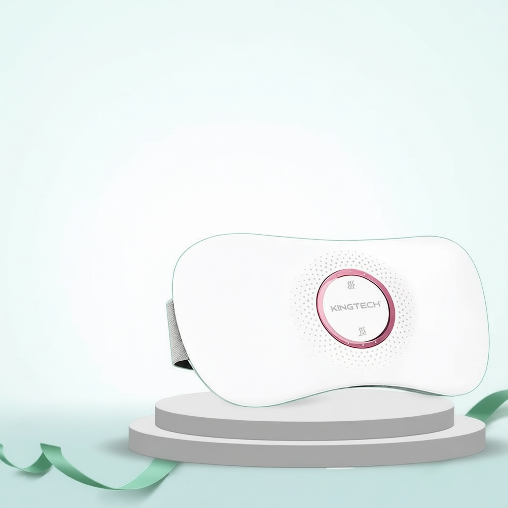 Máy Massage Bụng KINGTECH KS-220, Đai Chườm Nguyệt San Rung Cao Tần, Làm Ấm - Quà Valentine, Noel Ch
