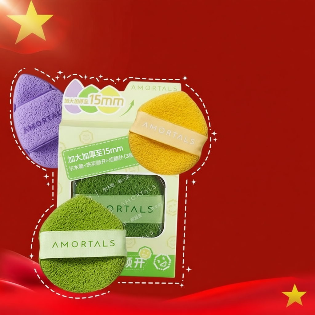 《Amortals Vietnam》Bông Mút Rửa Mặt Bọt Biển AMORTALS Hình Giọt Nước Làm Sạch, Rửa Mặt Nạ Bùn