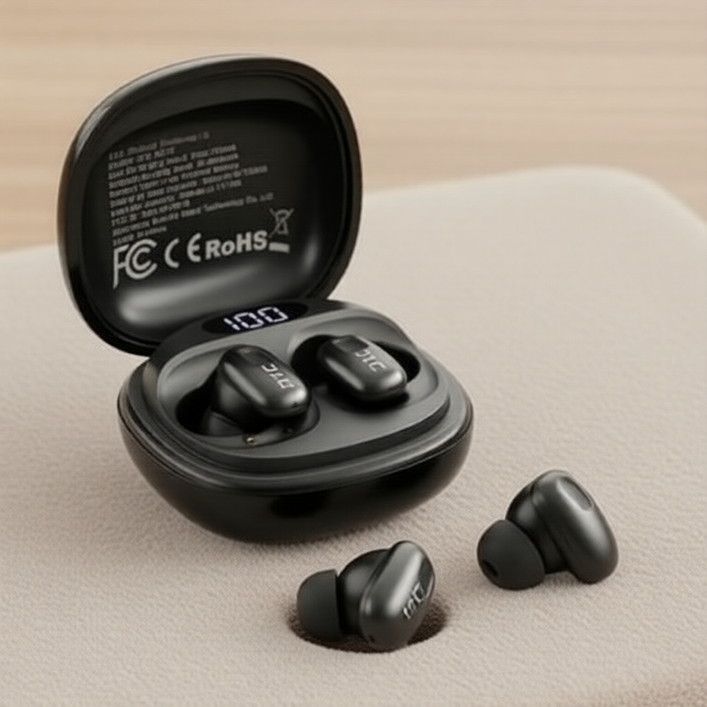 Tai nghe Bluetooth 6.0 HTC NE75 TWS, dịch AI, chống ồn, màn hình LED, mic tích hợp