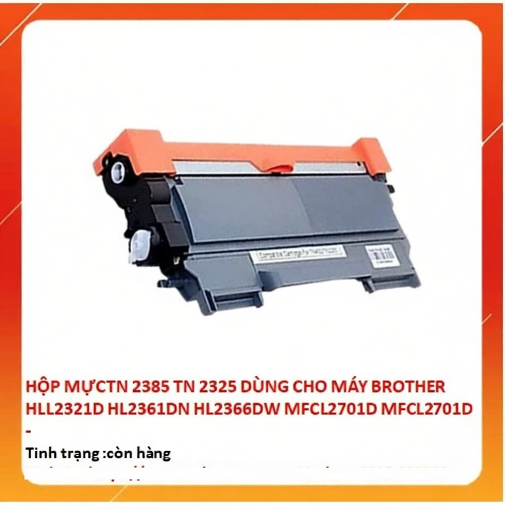 2 Hộp Mực Brother HL-2321D, HL-2361DN, HL-2366 (TN-2385)