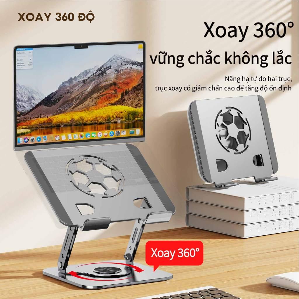 Giá đỡ laptop Kim loại có thể gấp gọn xoay 360 độ điều chỉnh được độ cao giúp tản nhiệt laptop giá đỡ laptop gấp gọn