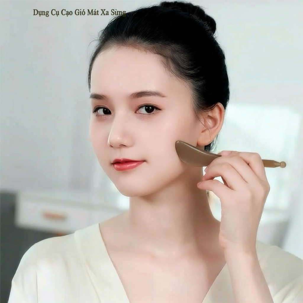 Dụng Cụ Cạo Gió Mát Xa Sừng HAHANCO [MH803] Chăm Sóc Da Mặt, Giảm Nếp Nhăn, Lưu Thông Khí Huyết