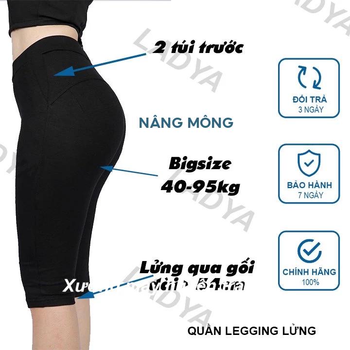 Quần Legging Đùi, Lửng Ngố, Dài Nữ Nâng Mông Cạp Cao Siêu Hot Siêu Co Giãn Loại 1 Bigsize 80kg M89