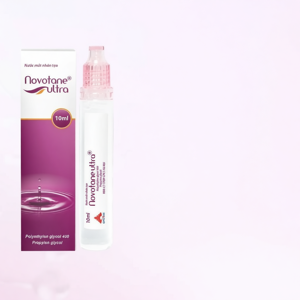 Nước Nhỏ Mắt Lens/Trang điểm Cấp Ẩm 2 Pha Cao Cấp Novotane Ultra-Dưỡng Ẩm Sâu, Giảm Khô Mỏi 10ml
