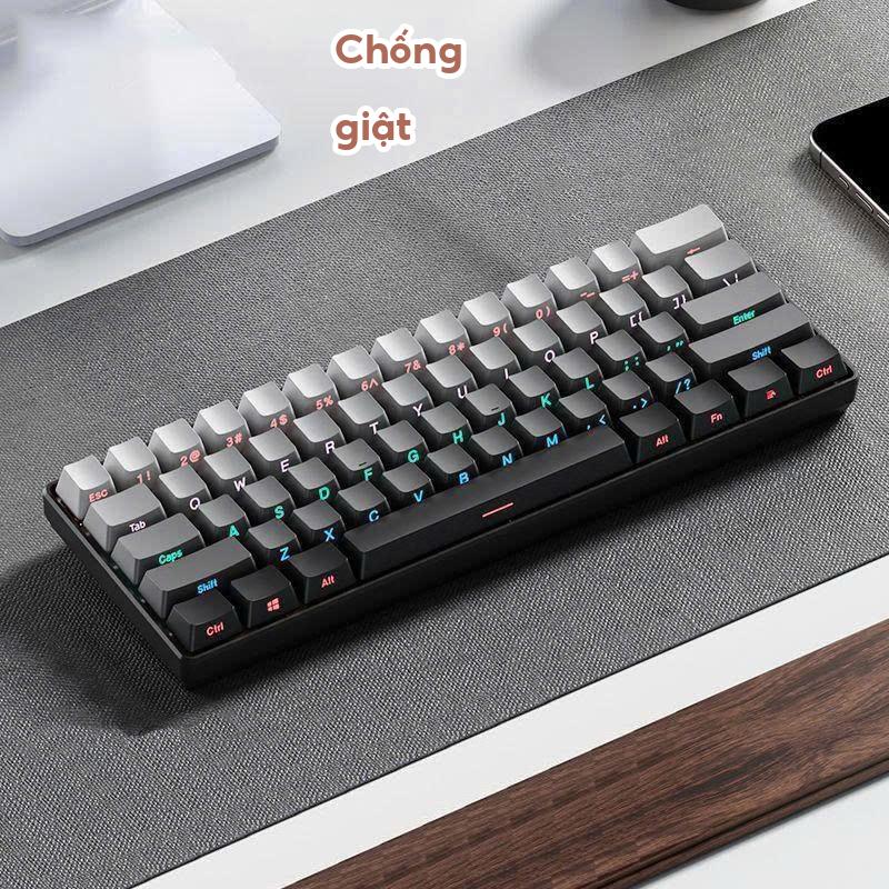 Bàn phím cơ không dây RS01 - Hỗ trợ hotswap - LED RGB nhiều chế độ - 3 mode kết nối tiện lợi