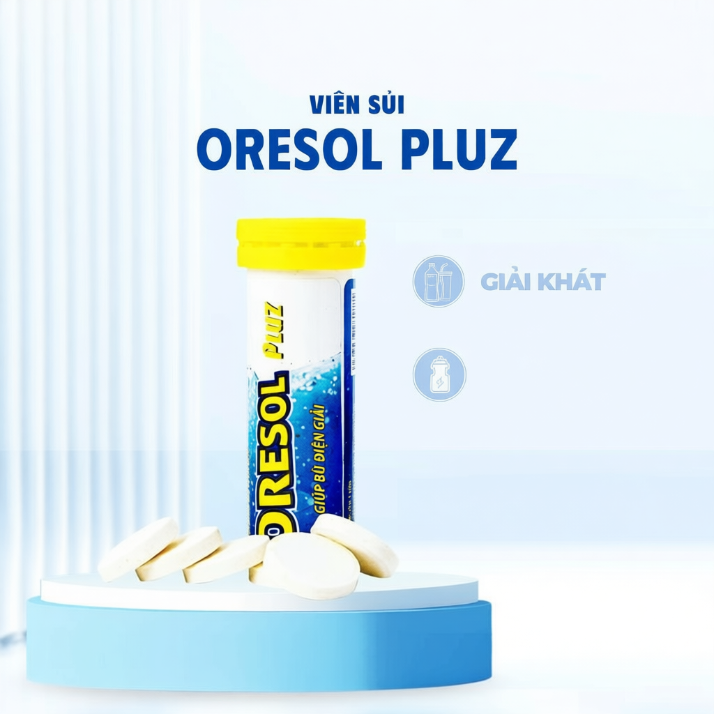 Viên sủi bù nước và điện giải Oresol Pluz (10 viên)