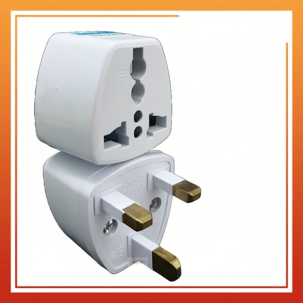 Phích cắm 3 chấu du lịch chuẩn Anh / Hàn / UK / Singapore / Malaysia