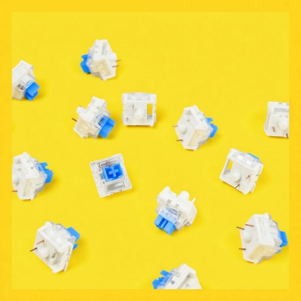 10 Switch KaiCheng Blue 3 Pin Switch Clicky 50g Công Tắc Bàn Phím Cơ Blue Switch Clicky Bàn Phím Uni