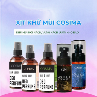 Xịt khử mùi Cosima 60ml ngăn mùi hôi nách cơ thể thơm tho lưu hương bền lâu mist toàn thân 