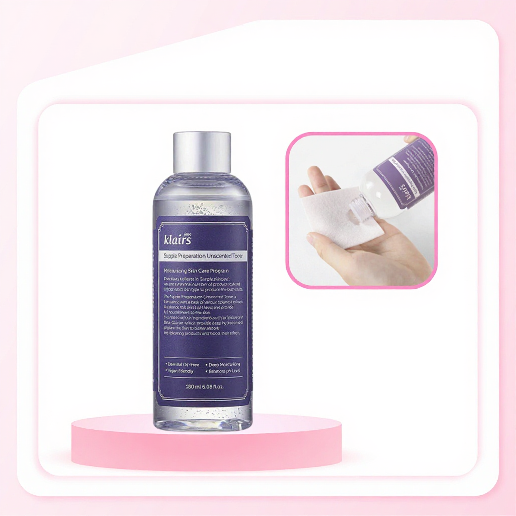 Nước Hoa Hồng Klairs Không Mùi, Dưỡng Ẩm Dear Klairs Supple Preparation Unscented