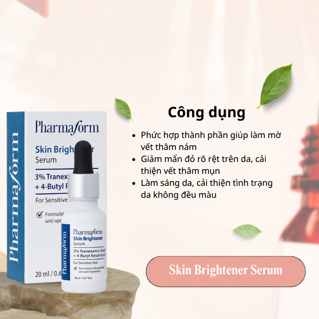 [Pharmaform] Tinh chất Skin Brightener Serum 3% Tranexamic acid + 5% Niacinamide  20ml