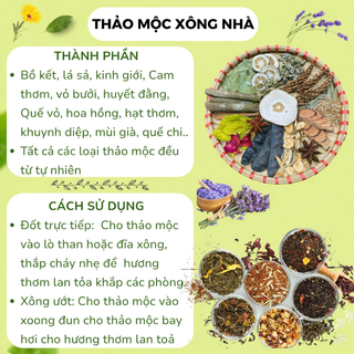 Thảo mộc xông nhà 12 vị tự nhiên thanh lọc không khí hiệu quả