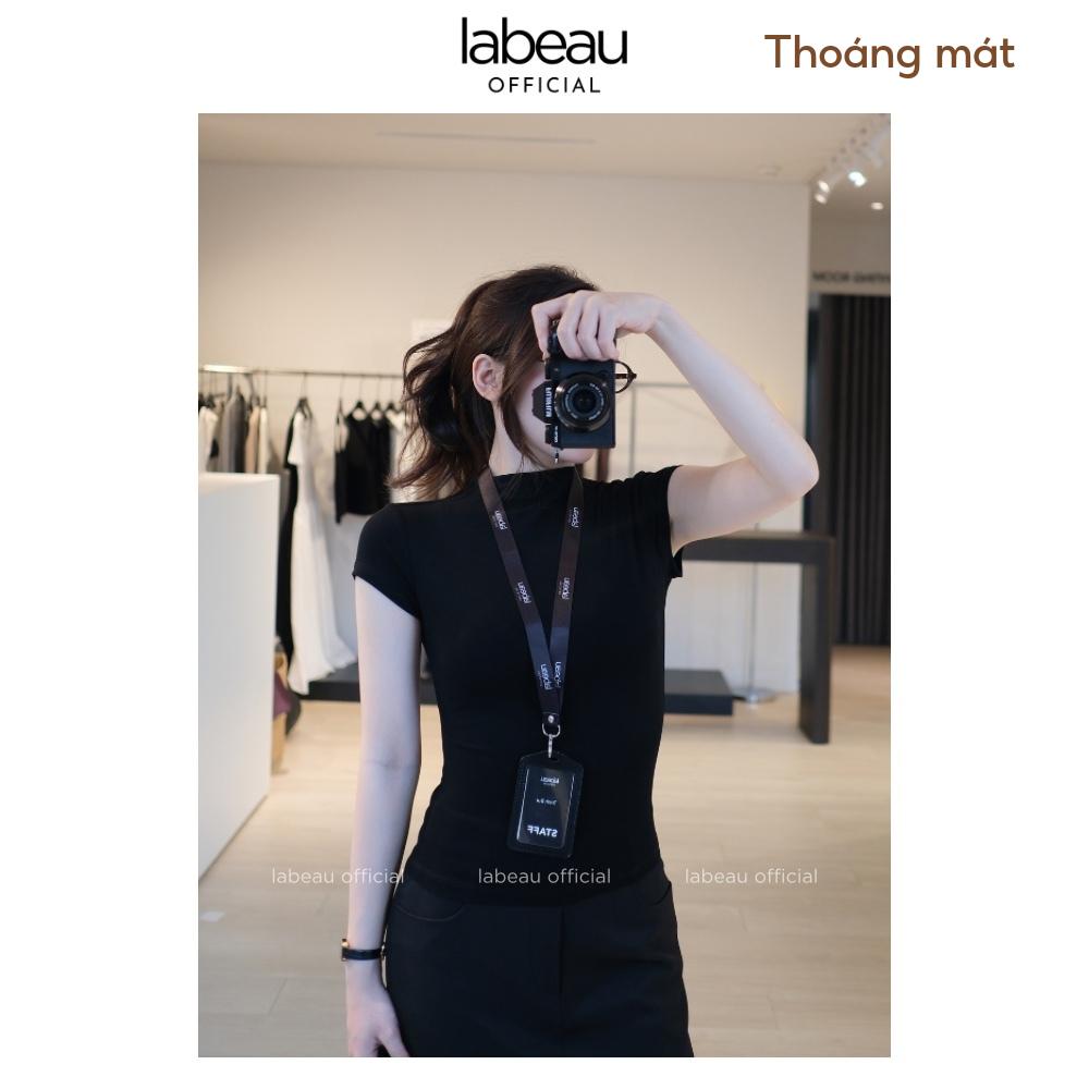 Áo Thun Tay Ngắn Cổ Cao | Labeau - Form ôm Basic, Thoáng Mát & Dễ Phối Đồ