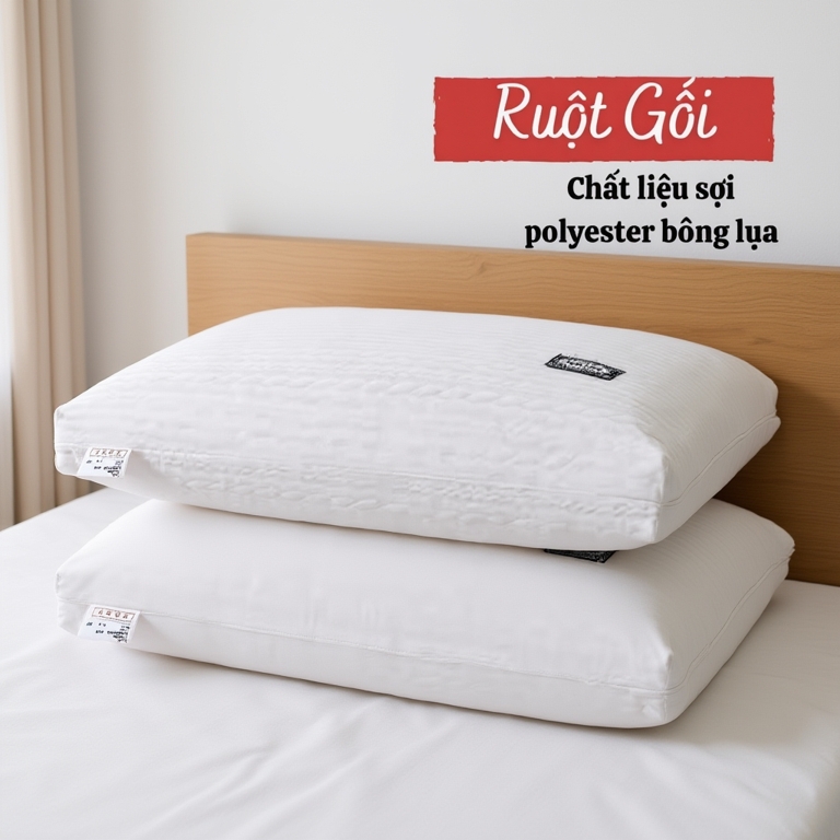 Ruột Gối EMA Cao Cấp 50x70cm bông gòn tinh khiết , đạt chuẩn hàng khách sạn