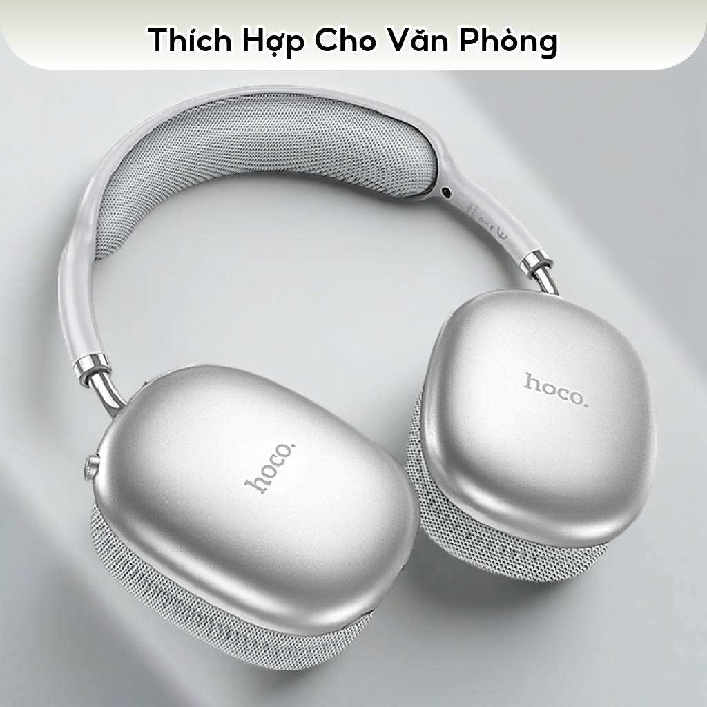Tai Nghe Chụp Tai Hoco W35 Pin Siêu Trâu 40h, Bluetooth V5.3, Kiểu Dáng Sang Trọng - BABYCHICKENDECOR