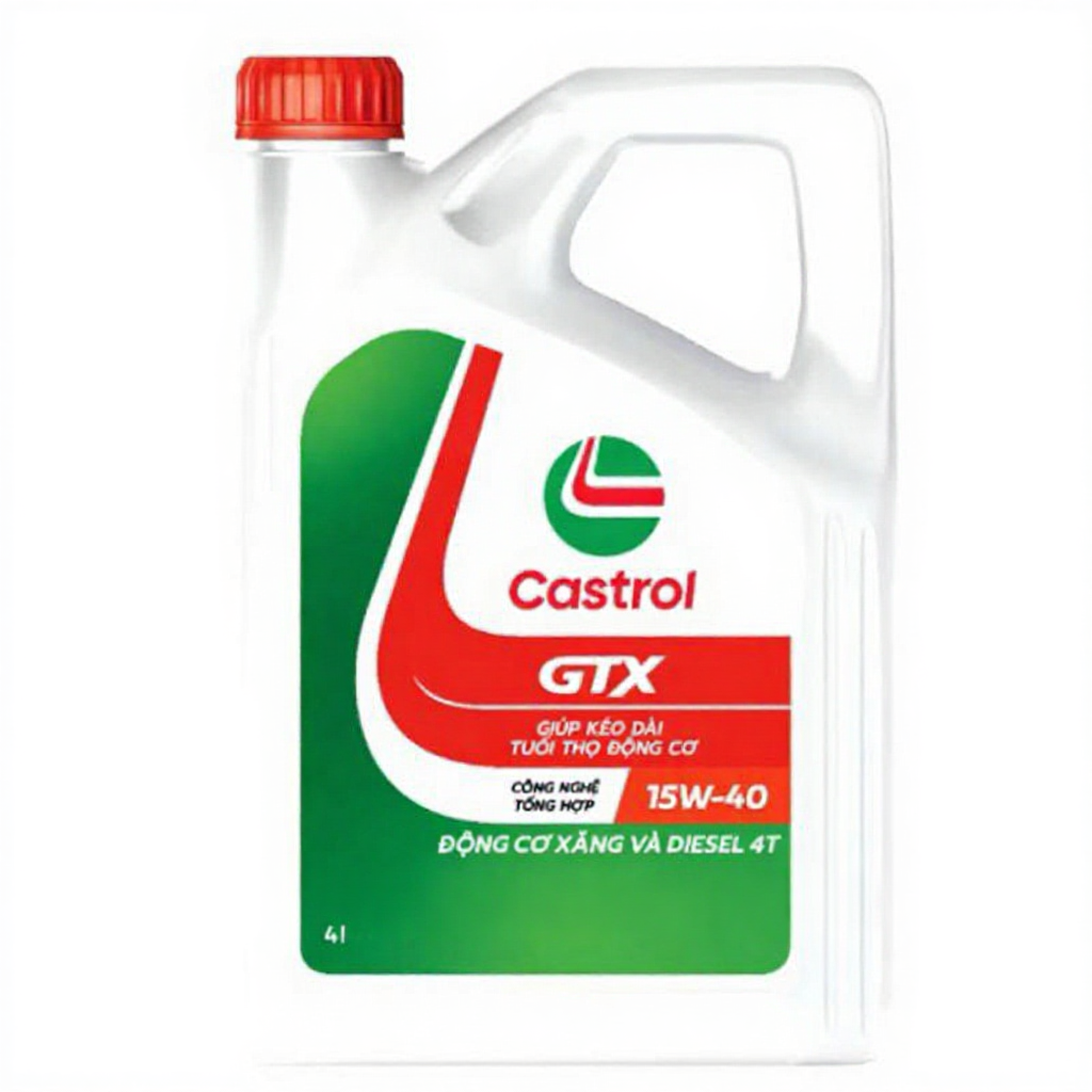 [HÀNG CHÍNH HÃNG] Dầu nhớt ô tô Castrol GTX 15W40 (can 4L)