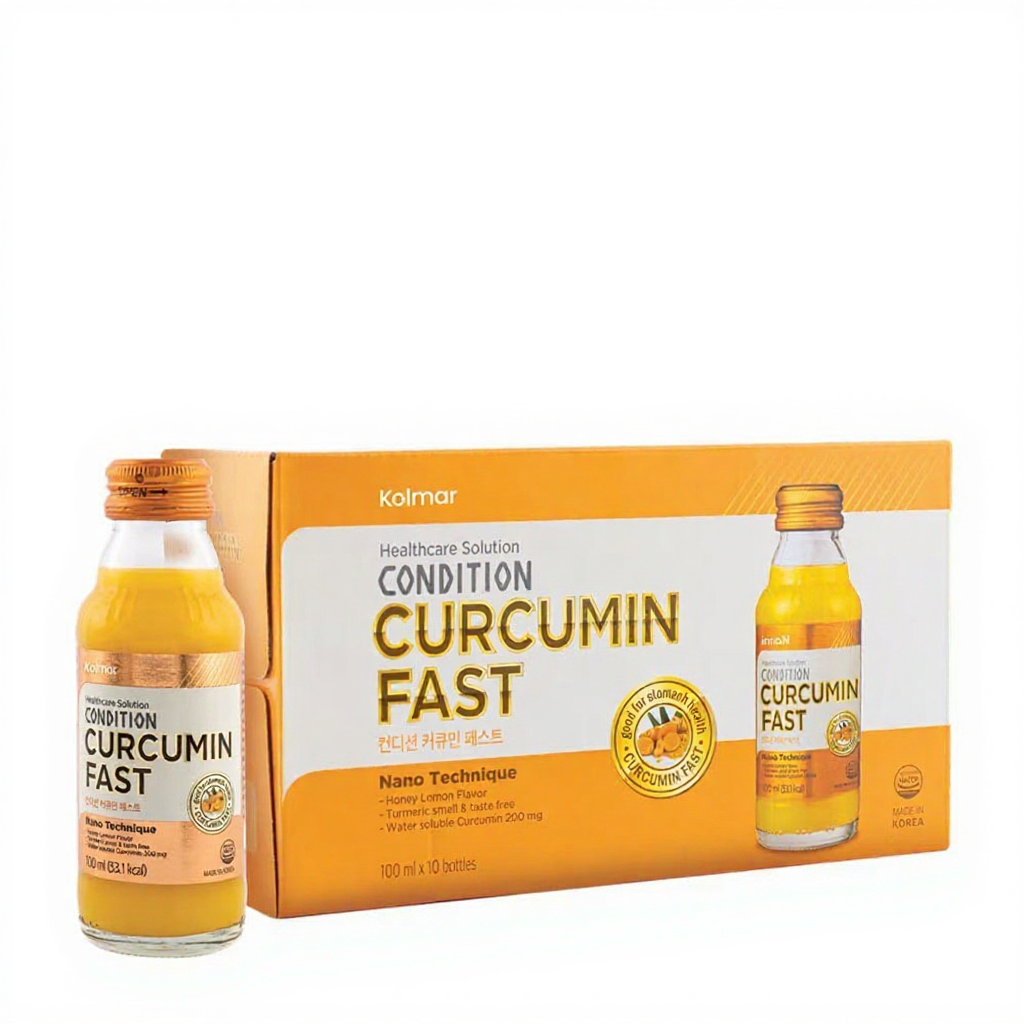 Thực Phẩm Chức Năng Kolmar Condition Curcumin Fast Nano Nghệ Tăng Cường Hỗ Trợ Dạ Dày 100ml x10 Chai