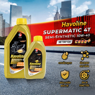  Dầu nhớt xe tay ga - Caltex Havoline SuperMatic 4T Semi-Synthetic 10W-40 