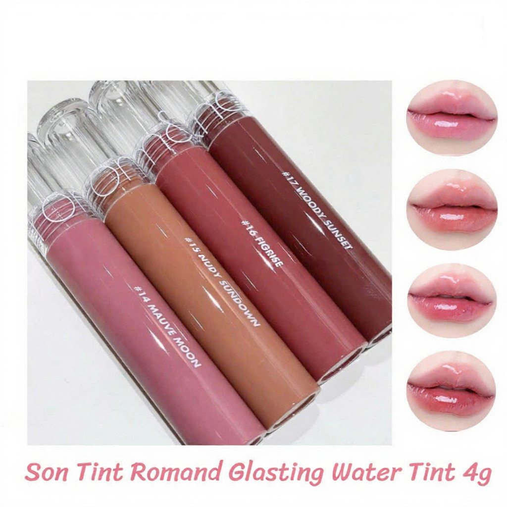 (Màu 1 - 17) Son Tint Romand Glasting Water Tint 4g màu 02 03 04 - Gloss 00 01 14 15 16 17