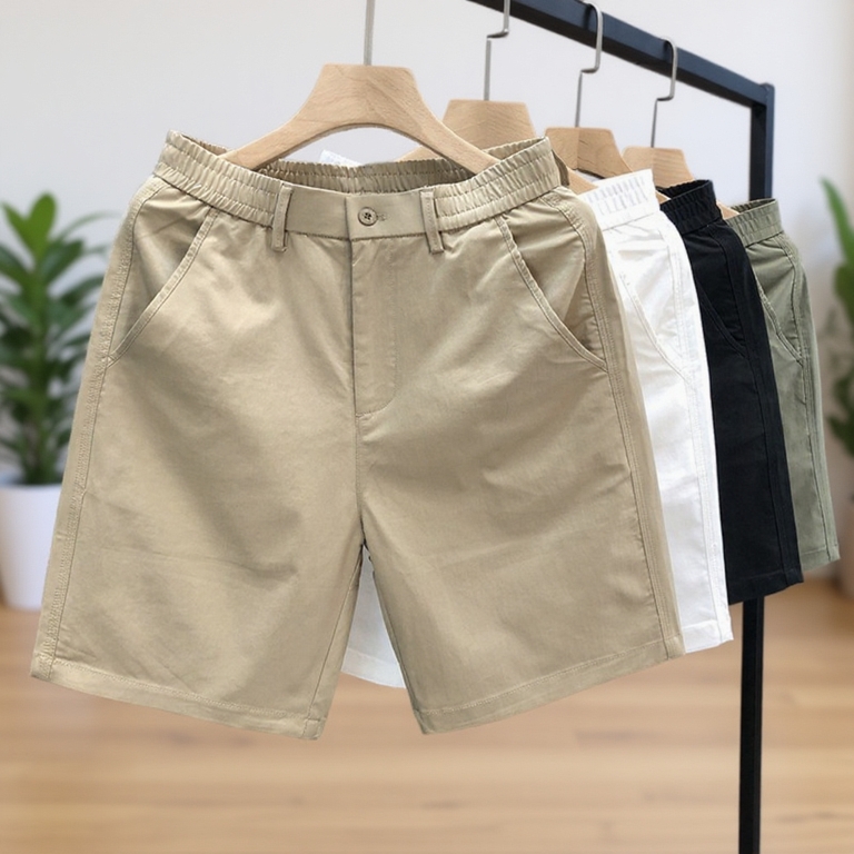 Quần short nam, quần ngắn nam KAKI gió, cạp khuy trẻ trung năng động