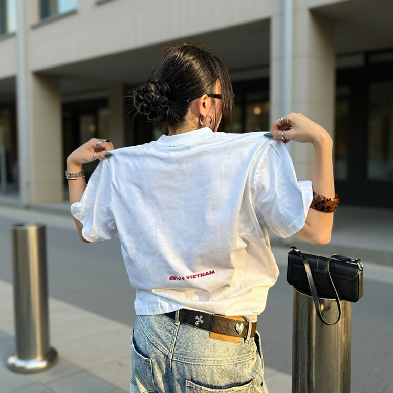Áo Thun BOXY - BIOS - WHITE- FORM BOXY