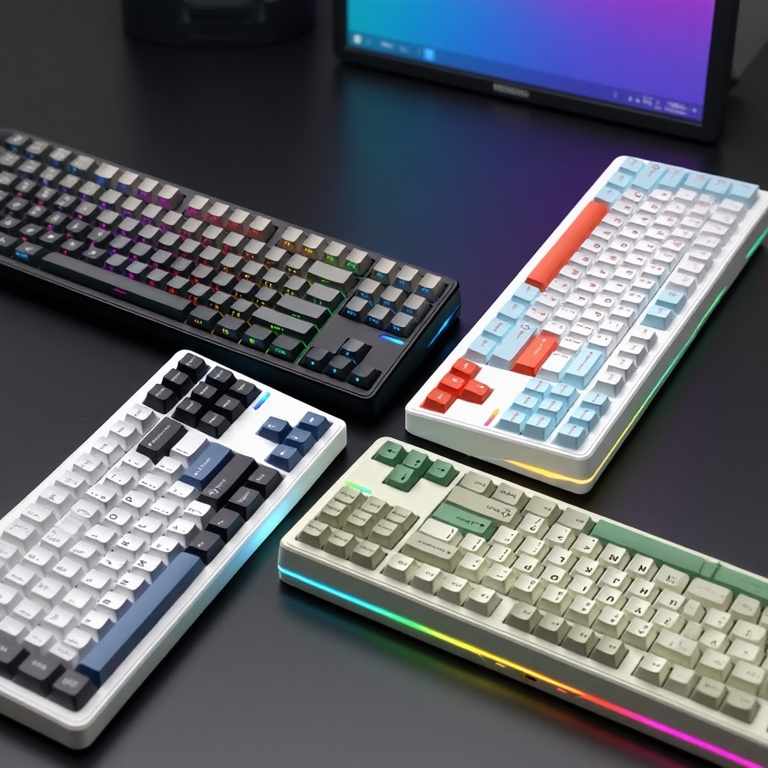 Bàn Phím Cơ Không Dây Riccks RS8 V2 - 3 Mode | Mạch Xuôi | Led RGB+Led viền | Full Foam,Full Mod | QMK-VIA