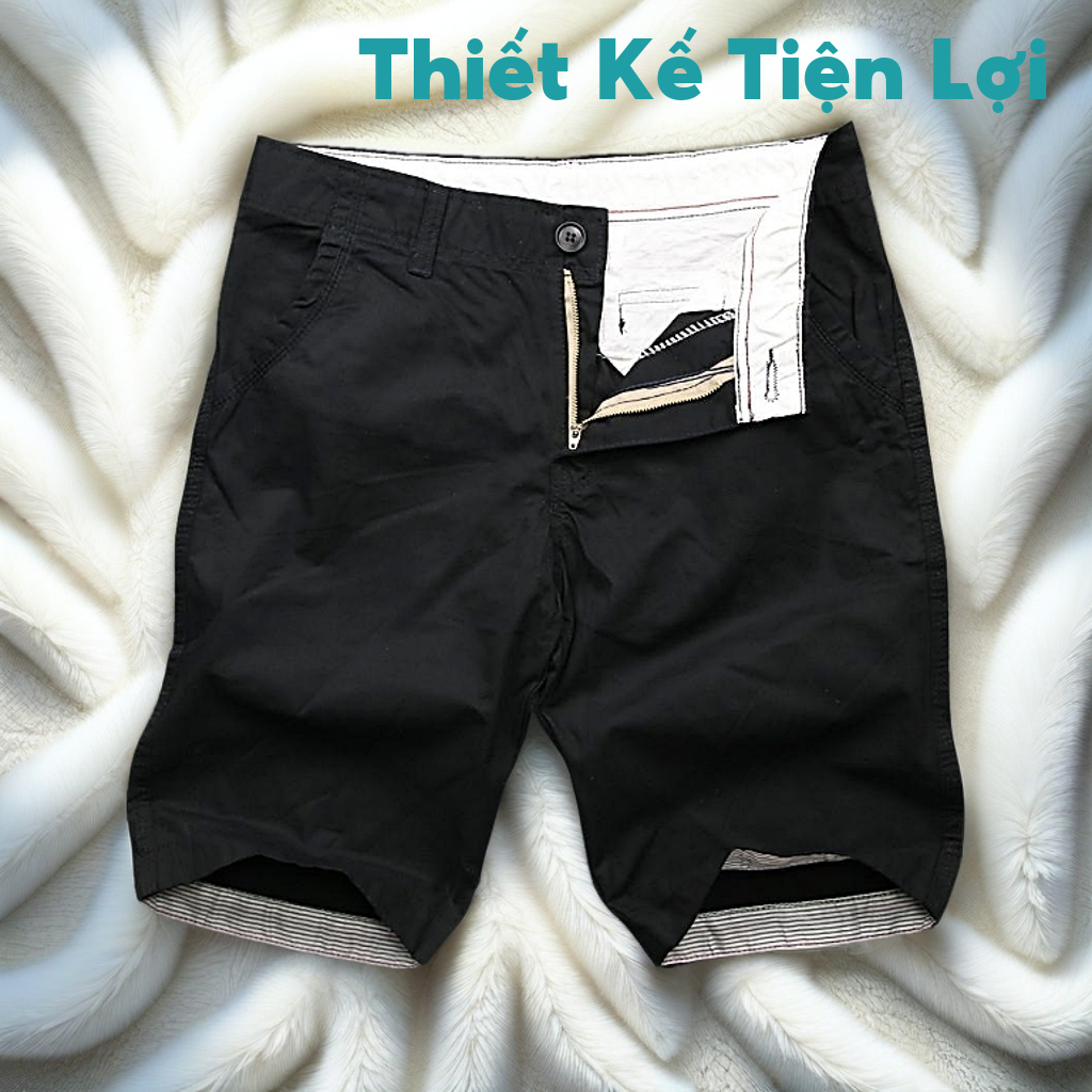 quần short kaki vải nhập(dây kéo)