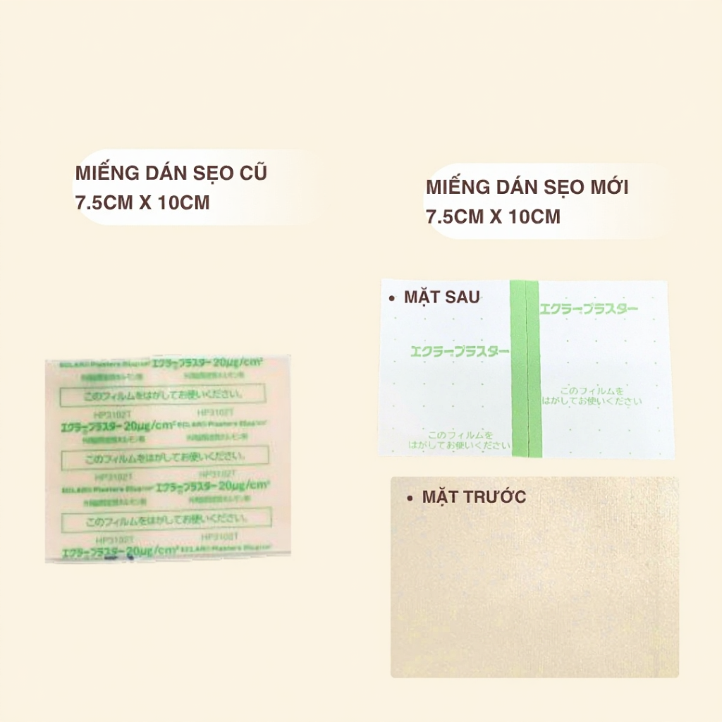 Miếng dán sẹo Eclar Plaster - HISAMITSU Nhật Bản làm mờ phắng sẹo, sẹo sau sinh, phì đại