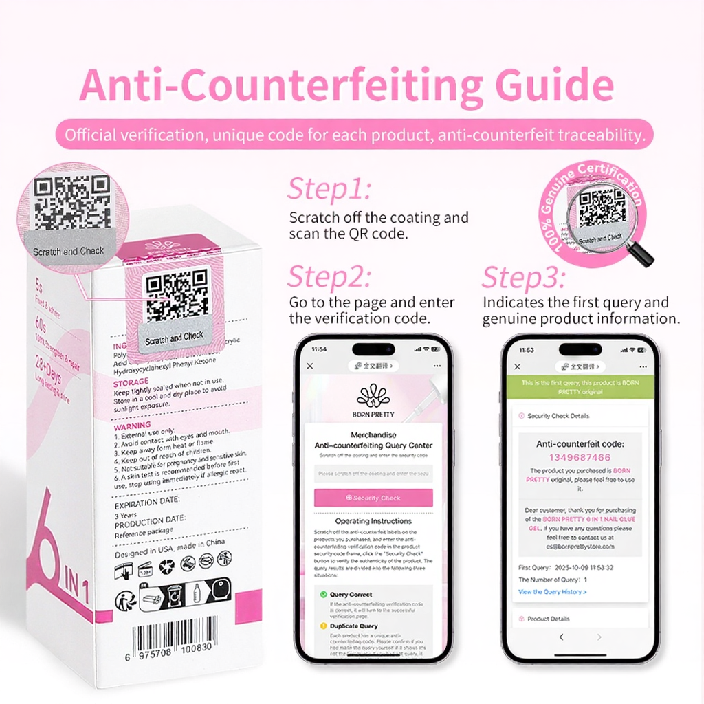 Sơn Gel Móng Tay 6 Trong 1 Born Pretty 15ml