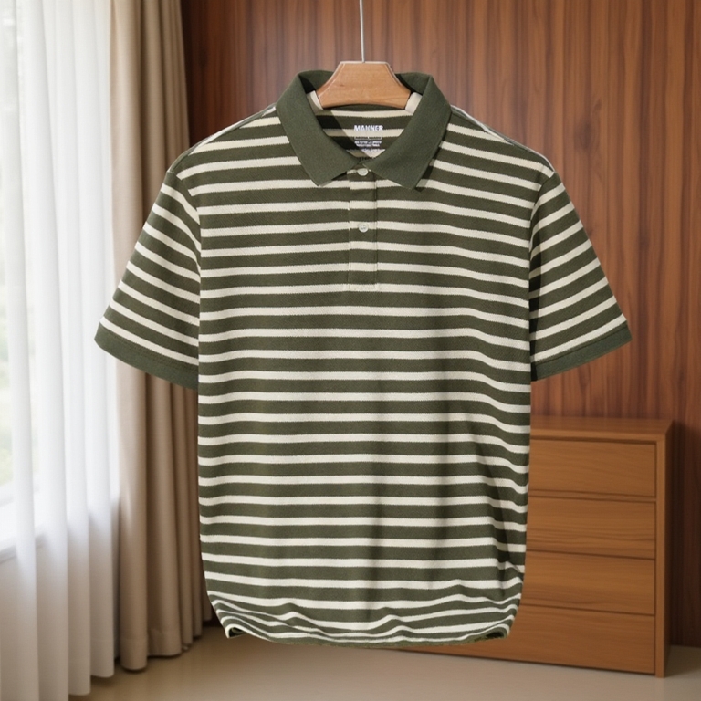 Áo Thun Polo Nam Heritage Stripe Kẻ Sọc, Vải Cotton Cao Cấp, Thoáng Mát,Trẻ Trung, Thanh Lịch, Chuẩn Form - MANNER