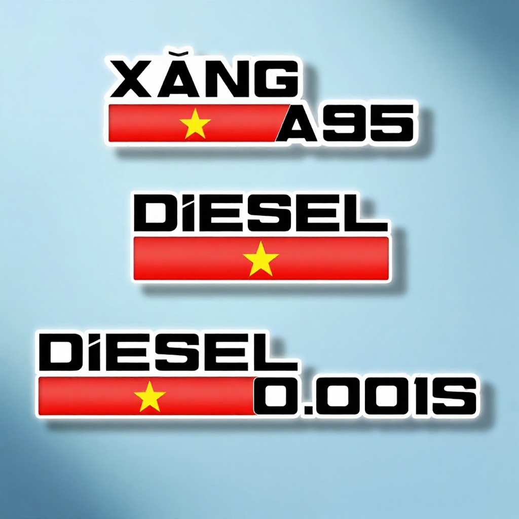 Tem Dán Cờ Việt Nam Nắp Xăng Ô Tô A95